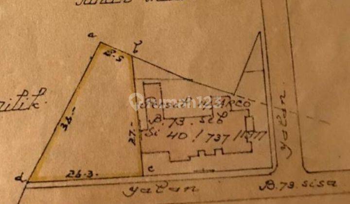 Jual murah lahan kavling bonus rumah di Kemang 1