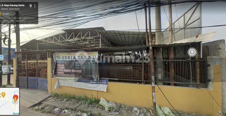 Land on Jl. Raya Karang Satria, North Tambun, Bekasi.