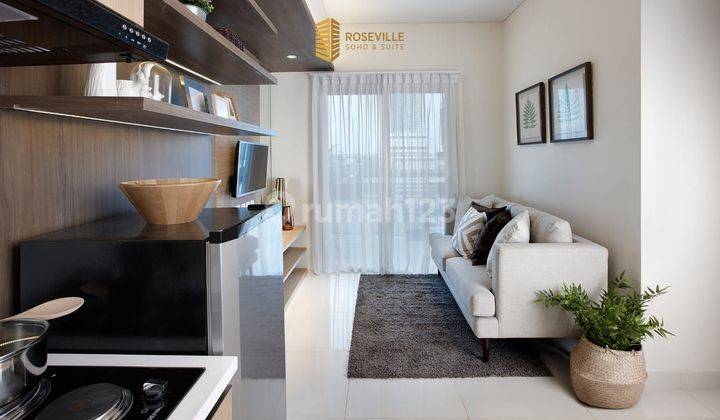 Apartemen 1M-an 2BR Baru Bsd Dpn Mall Furnished Roseville Suite 2