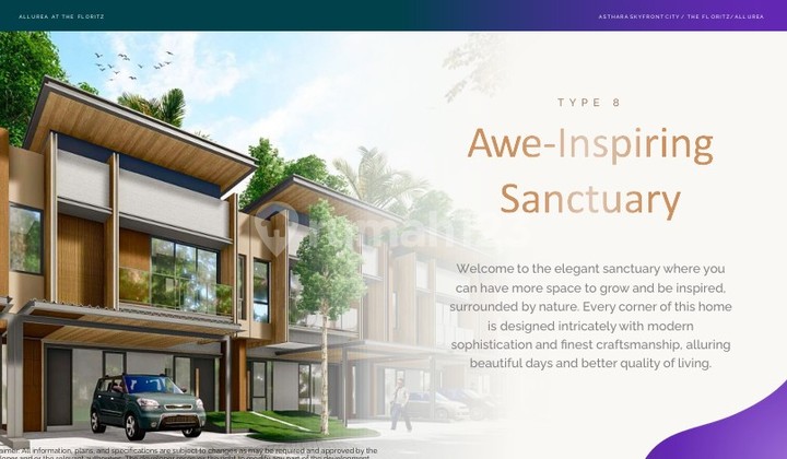 Launch Price for Sale Tangerang ASTHARA SKYFRONT CITY Home 8X16 Size 2 Floors Eligible for Mortgage