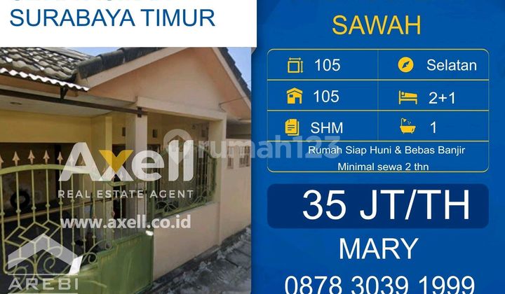 Rumah Bronggalan Sawah Disewakan  1