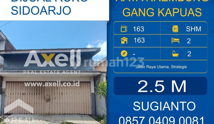 Ruko Strategis Jl Kapuas Sidoarjo Dijual