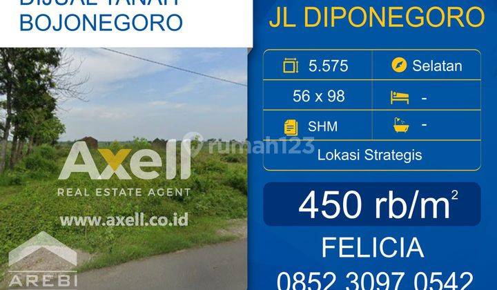 Tanah Jalan Diponegoro Bojonegoro Dijual  1