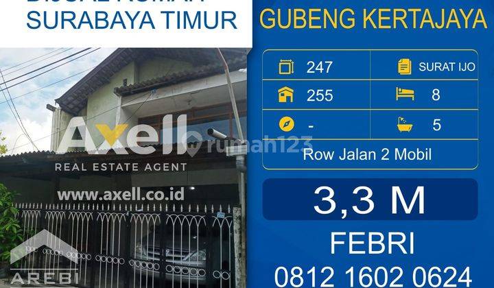 Rumah Gubeng Kertajaya Dijual  1