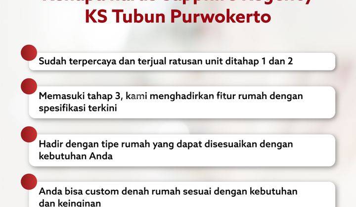 Purwokerto Sapphire KS Tubun Rumah SHM Unfurnished 2
