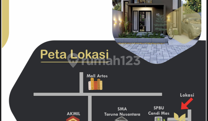 Rumah Berkonsep Scandinavian Hanya 8 Unit Shm Dekat SMA TARUNA 2