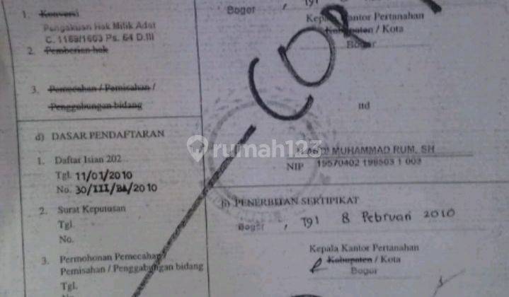 Tanah siap bangun zona kuning pasir kuda Bogor Barat 8