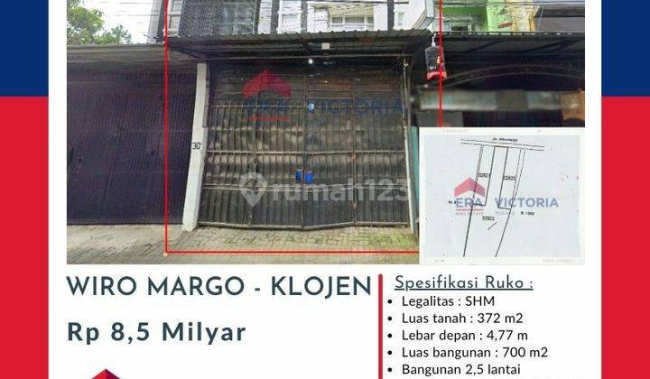 Rukoi Area Klojen di Pusat Bisnis Pasar Besar Malang.  2