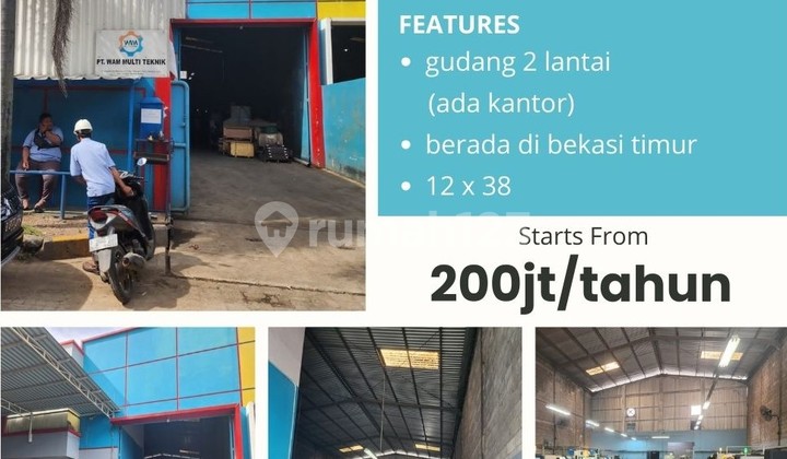 For Rent Good Strategic Warehouse 12x38 East Bekasi, West Java [SV002]