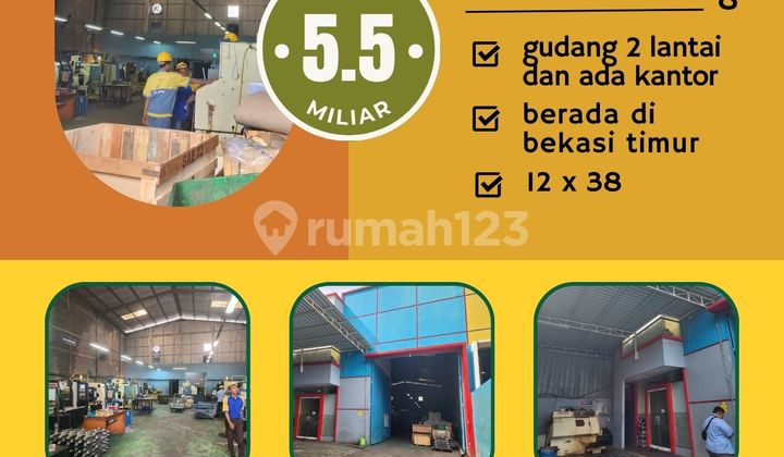 DIJUAL Gudang Bagus 456 m2 (2 lantai) SHM Bekasi Timur [SV002]
