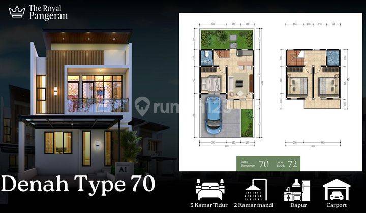 Rumah 2lt Strategis di Yusuf Bauty Somba Opu, Gowa. Rumah Exclusive Syariah 2