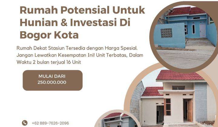 Rumah Cash Potensial Untuk Investasi Di Bogor Kota  1