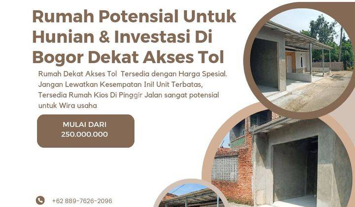 Investasi Paling Untung Di Bogor Kota Rumah Cash Terjangkau  1