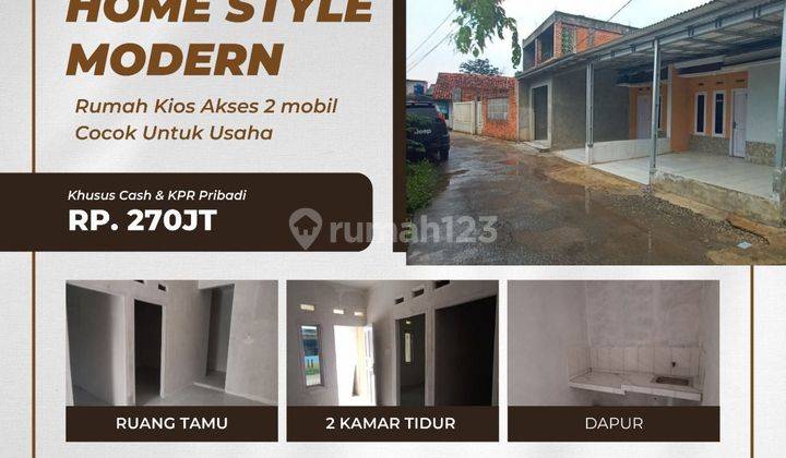 Rumah Kios  Cash Murah Akses 2 Mobil Dekat Jl Tol Laris Manis 1