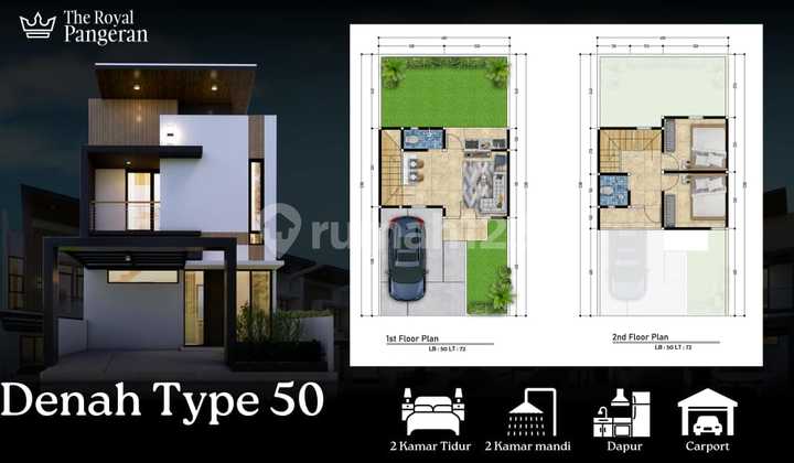 Rumah 2 Lt Dekat Patung Massa Gowa, Akses Pinggir Jalan Yusuf Bauty 2
