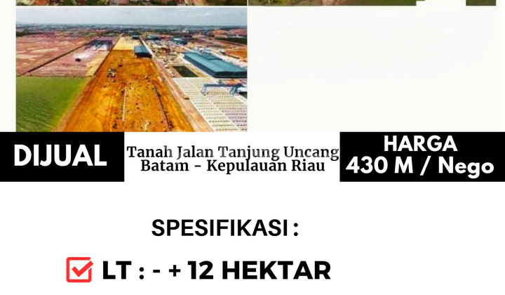 Land Jalan Tanjung Uncang Batam Riau Islands