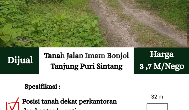 land on imam bonjol street tanjung puri sintang