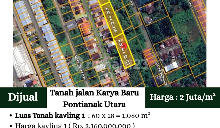 Tanah jalan karya baru pontianak selatan Tanah jalan karya baru pontianak selatan