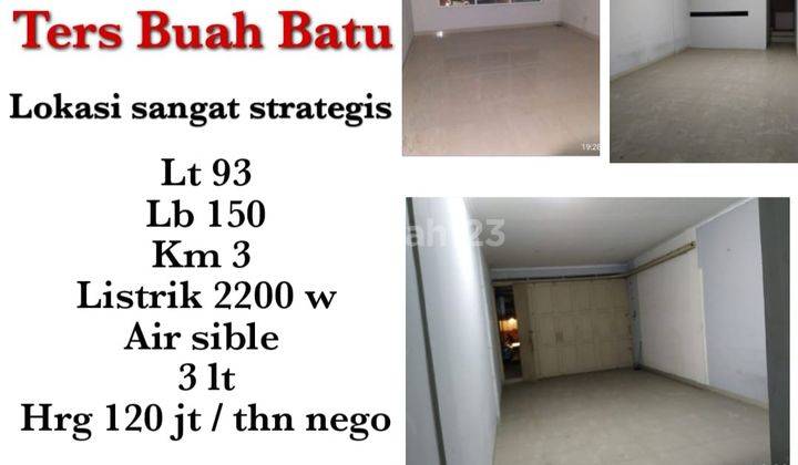 Disewakan Ruko Terusan Buah Batu(S) 1