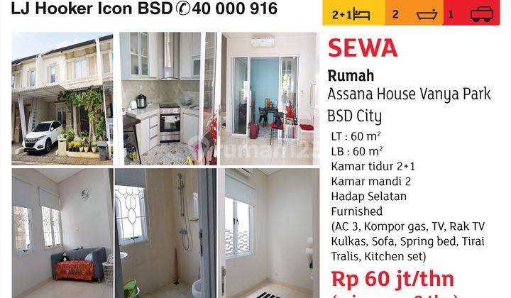 Sewa Rumah Furnished  di BSD Vanya Park 2