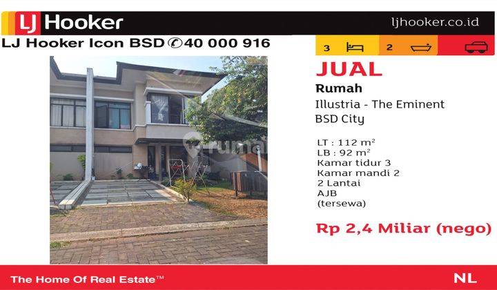 Rumah 2 Lantai Di BSD Cluster Eminent 1