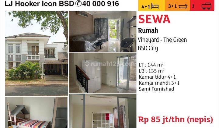 Rumah Semi Furnished di BSD The Green, Tangerang 1