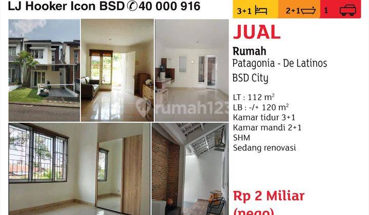 Dijual Rumamh 2 Lantai di Patagonia Delatinos Bsd  1