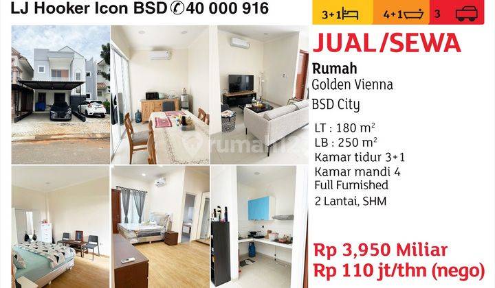 Rumah Furnished di BSD Golden Viena, Tangerang 1