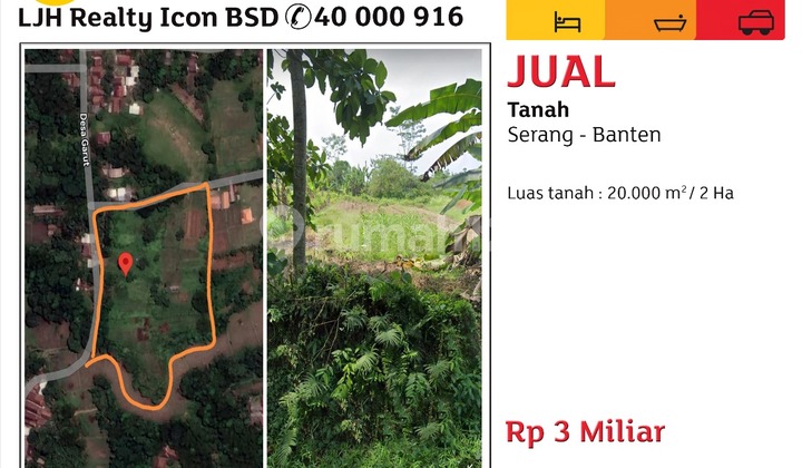 Land in Serang Banten, Garut Village Land in Serang Banten, Garut Village