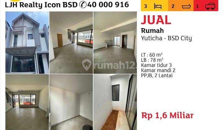 Rumah Di Bsd Cluster Yuthica Unfurnished 1