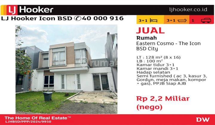  Rumah di BSD The Icon Semi Furnished OTHER - PPJB, Girik, Adat, dll 1