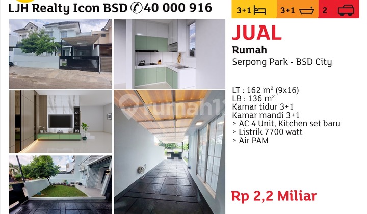 Rumah Bagus Di Bsd Serpong@park