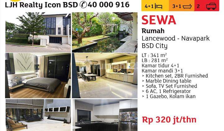 Rumah Sewa Furnished Bagus di navapark, BSD 1