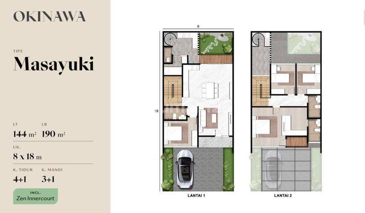 Rumah Pasir Putih Residence Okinawa 2 Lantai Ukuran 8x18, Pik 2 2