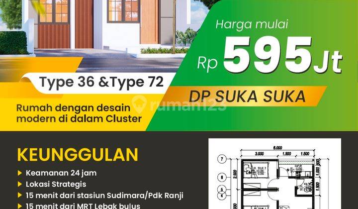 Dijual Rumah Siap Huni di Palm Residence Cinangka 1