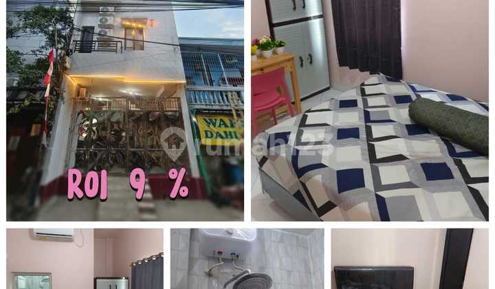 J1945-#3%1 Rumah Kost Baru 4 Lantai 4*5x10 M2 13 Kt+km Jalan 2 Mobil Tanjung Duren 2