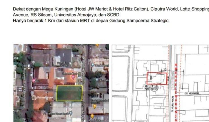 J1709-CB%2f Tanah Bisa Bangun 7 Lantai Ada IMB Jalan Lebar Dekat Setiabudi 1