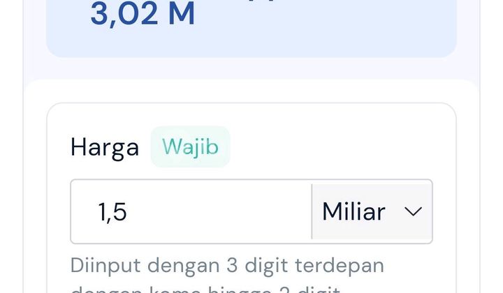 J2194-Cb%0£ Rumah 1 Lantai Lt 130 M2 Hadap Timur Jalan 2 Mobil Dekat Rute Jaklingko di Joglo 2