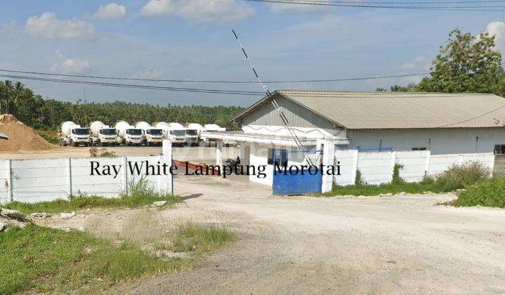 Land for sale with bonus warehouse building on Jl. Soekarno Hatta, Sidomulyo, Kalianda.
