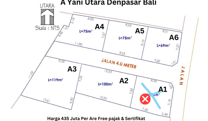Tanah Kavling Siap Bangun Aspek Pemukiman Denpasar 5