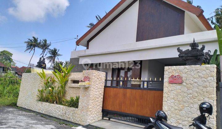 Dijual rumah semi villa baru dekat Ubud SHM view sawah 1