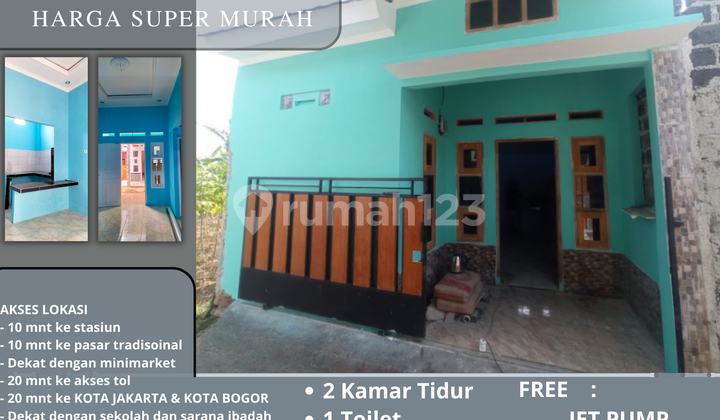 Rumah 2 Kamar Super Murah di Lokasi Dekat Stasiun Citayam