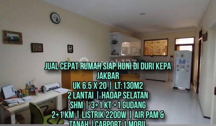 ** Rumah di Duri kepa 2 Lantai SHM Sudah Renovasi Selatan 1