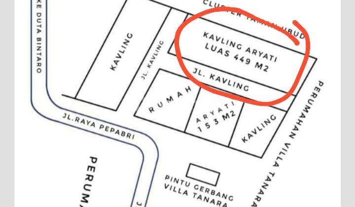 Dijual Tanah 449 M² Di Kunciran, Tangerang 2