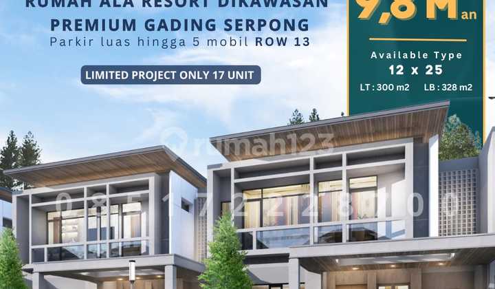 Rumah Mewah Super Luas 12 X 25 Dikawasan Gading Serpong Menteng Grand