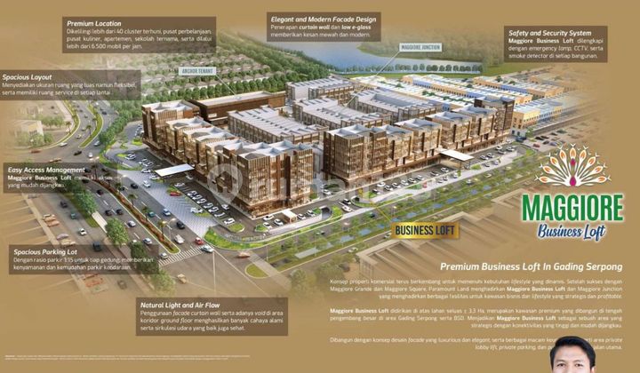 Ready-to-Occupy Office, Ample Parking, 5 Floors, Facing Main Road Gading Serpong