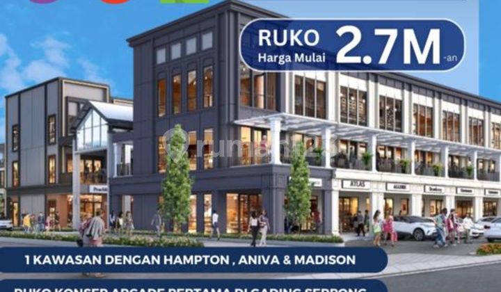 Dijual Ruko 3 Lantai samping mall baru gading serpong