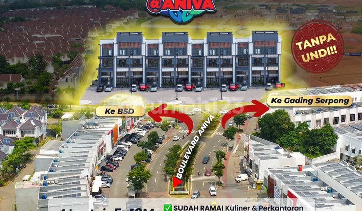 Aniva Extension 3 Floor Shop House Facing Gading Serpong Road