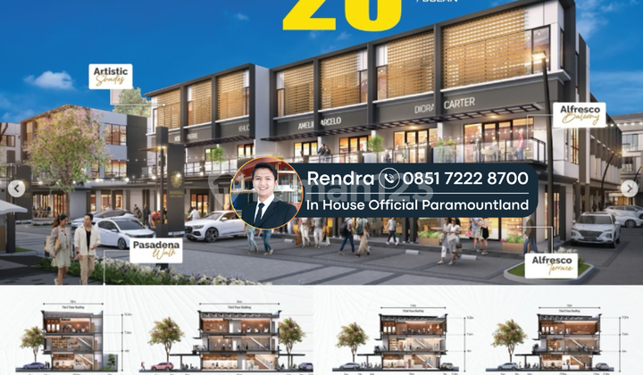 Ruko Baru 3 Lantai Hadap Jalan Raya Gading Serpong Pasadena Square