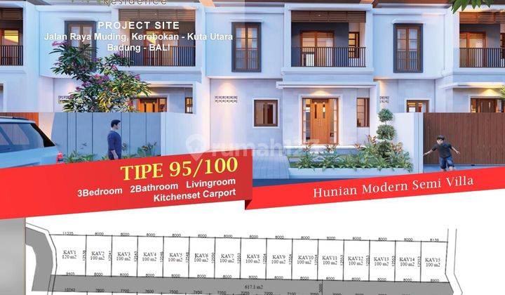 Rumah Inden Modern Semi Villa Kuta Utara Kerobokan